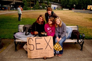 Homeless youth in Portland, Oregon.